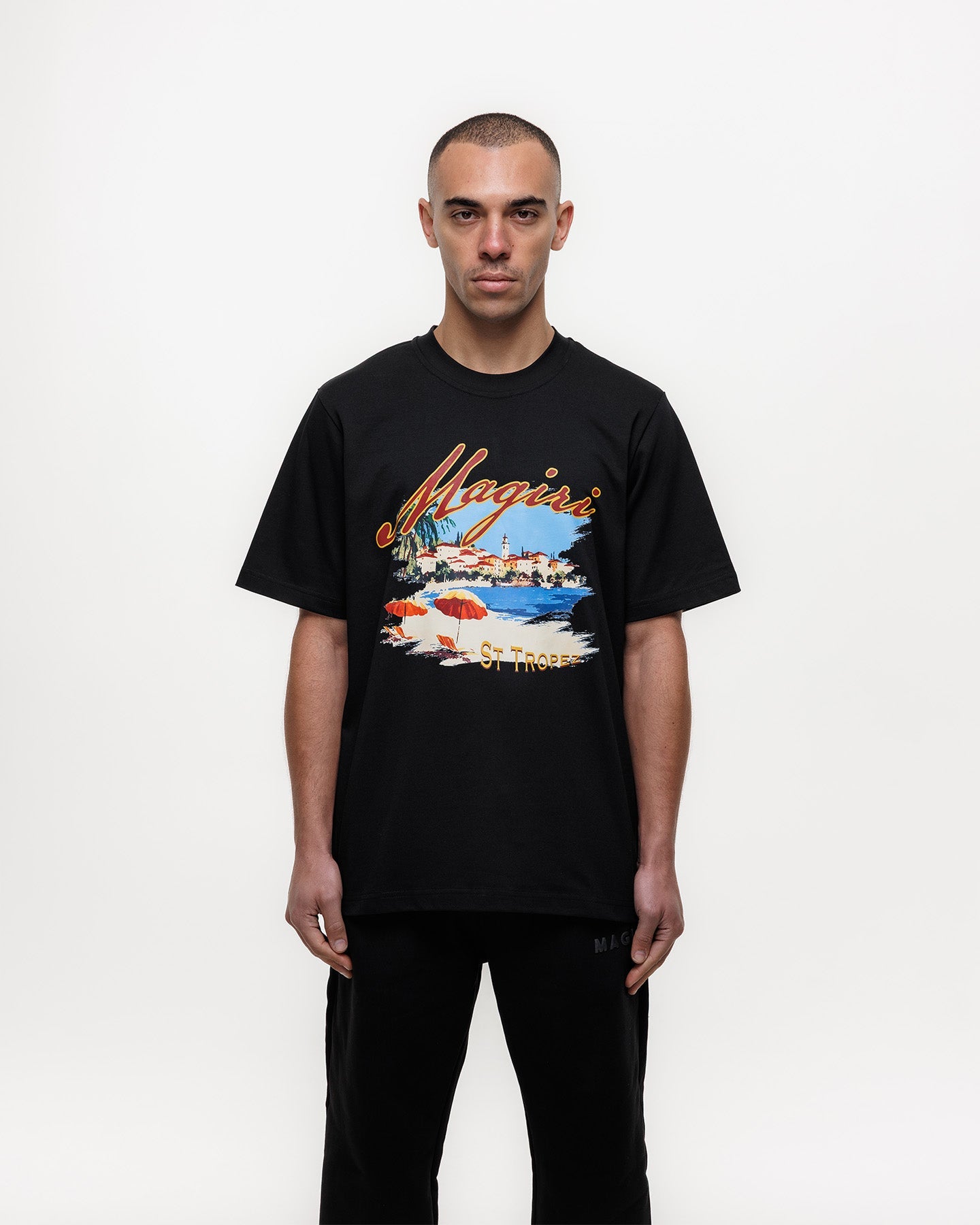 MAGIRI St. Tropez Printed Black T-Shirt